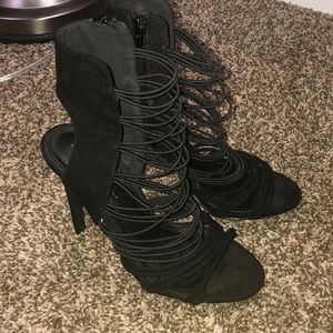 Black strappy heels from Windsor store